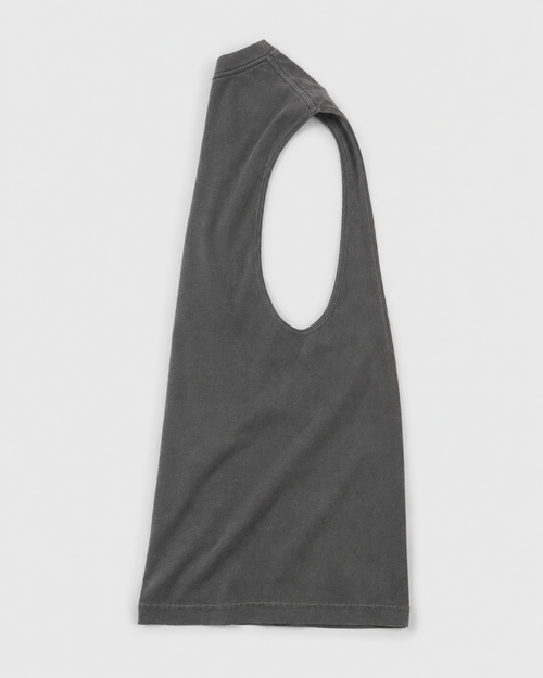 Classic Logo Unisex Cutoff Tank - Faded Black
